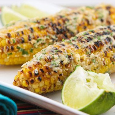 Grilled Corn with Spicy Cilantro Lime Butter Recipe | SideChef