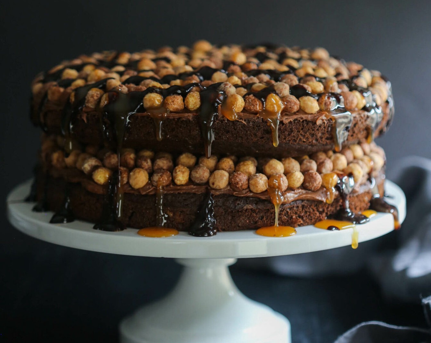 Reese's Puffs with Chocolate Cake