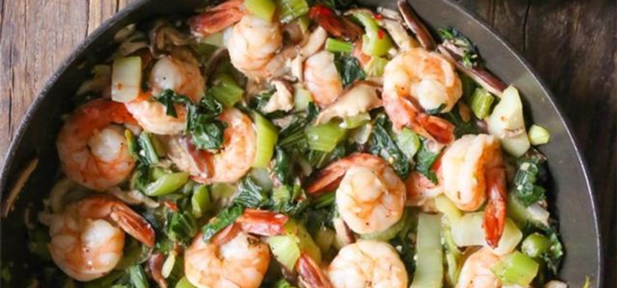 Garlicky Shrimp Stir-Fry with Shiitake Mushrooms Recipe | SideChef