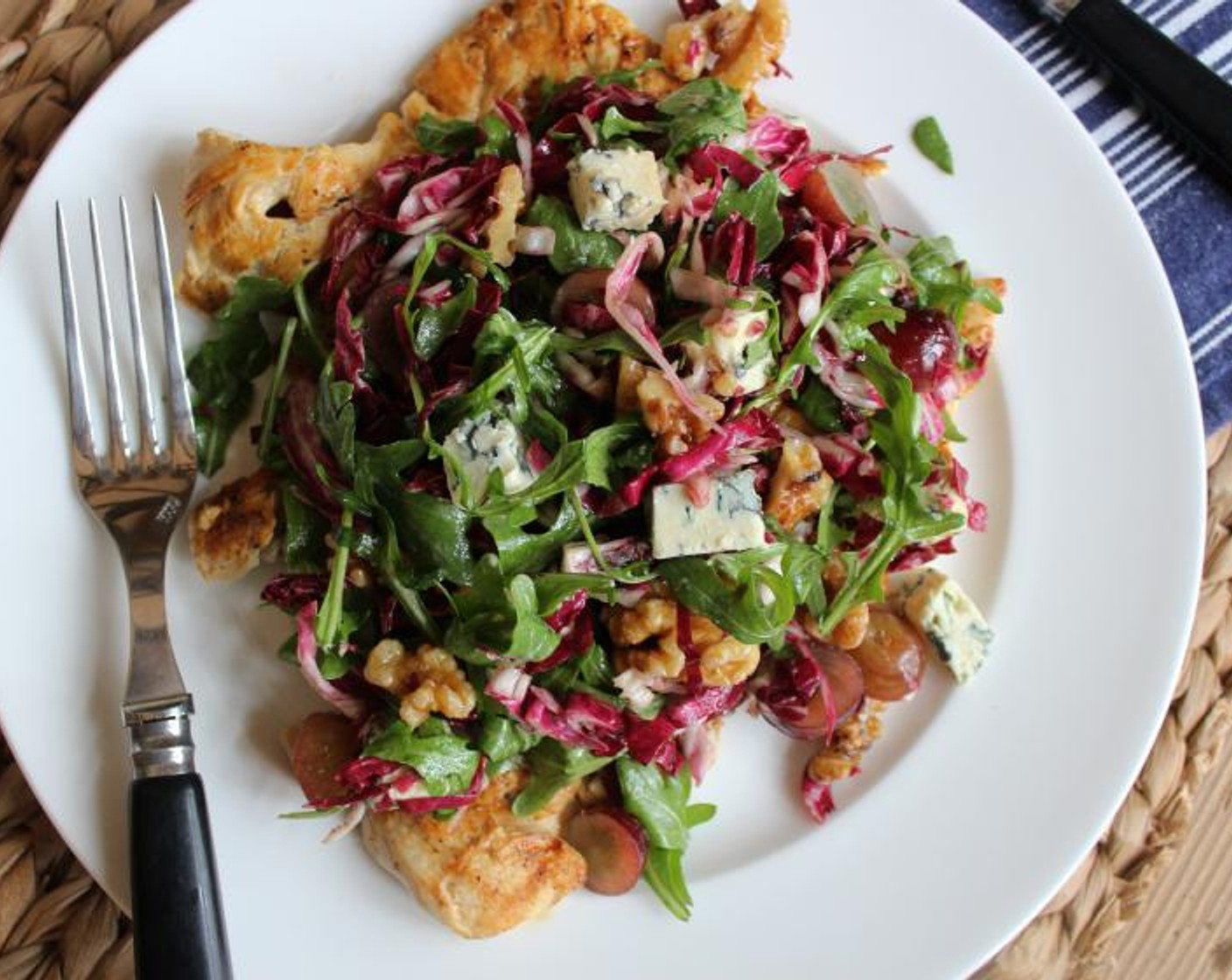 Grilled Chicken Paillard with Winter Green Salad