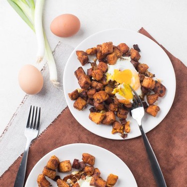 Moroccan Sweet Potato Hash with Eggs Recipe | SideChef