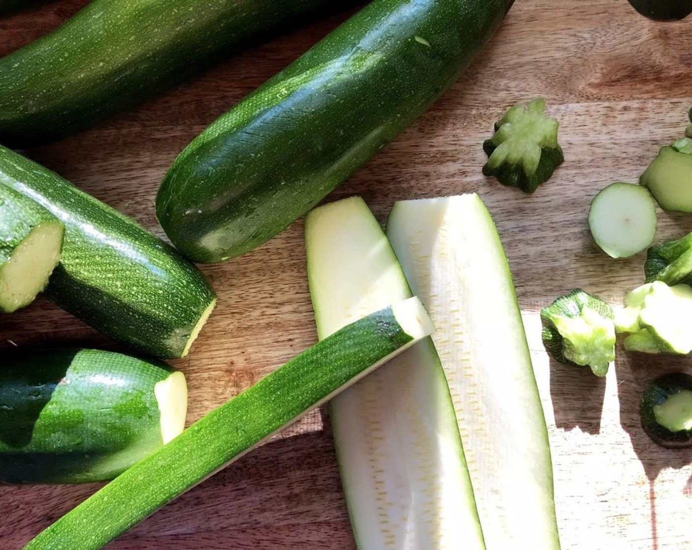 step 1 Cut Zucchini (8) into 1/2-inch thick slices.