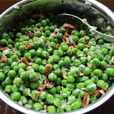 Pea Salad with Pecans and Parmesan Recipe | SideChef