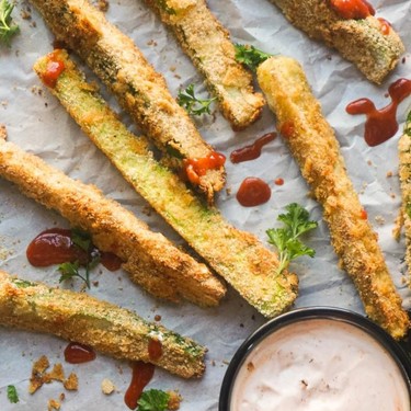 Crab Chip Crusted Zucchini Fries Recipe | SideChef