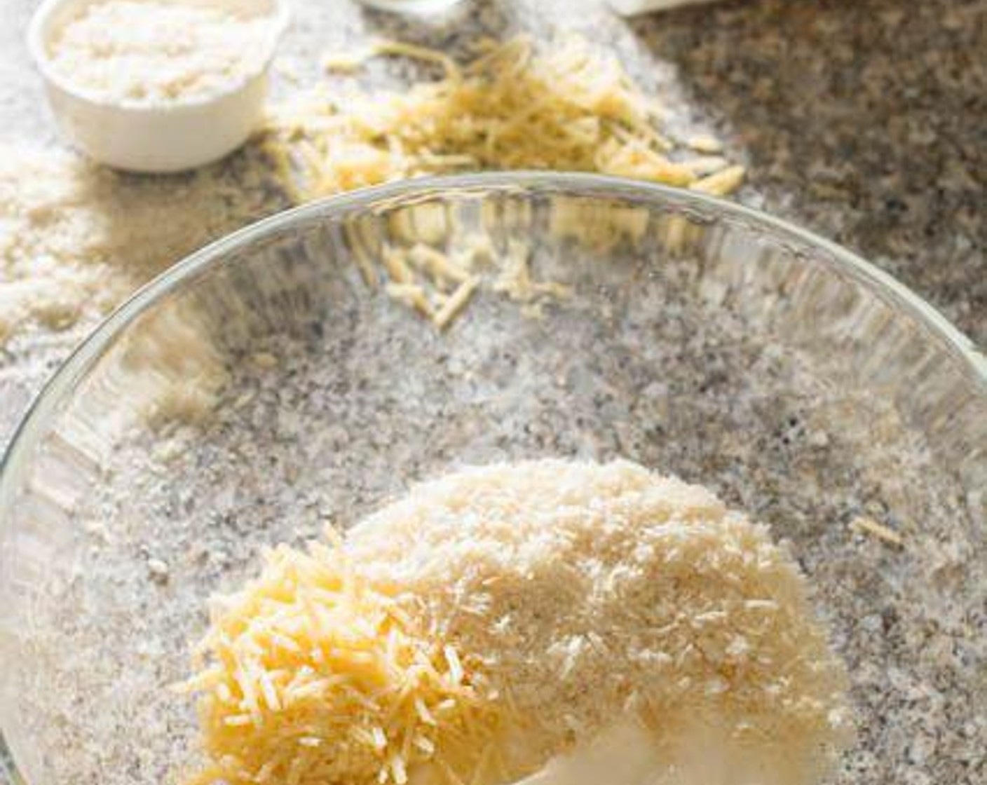 step 3 Combine Mayonnaise (1/2 cup), Parmesan Cheese (1/4 cup), Panko Breadcrumbs (1/4 cup) and McCormick® Garlic Powder (1/2 tsp) in a mixing bowl. Stir well to combine these ingredients.