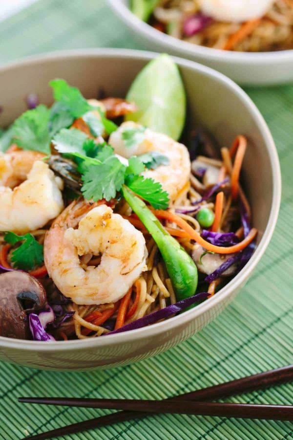 Soba Noodles with Spicy Garlic Shrimp Recipe | SideChef