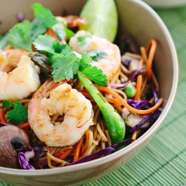 Soba Noodles with Spicy Garlic Shrimp Recipe | SideChef