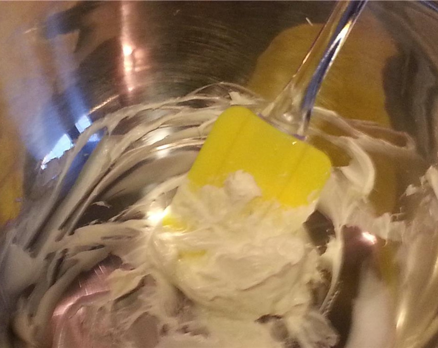 step 6 In a medium sized mixing bowl, begin to loosen up the Cream Cheese (3 Tbsp) with a rubber spat. You can also do all of this in an electronic mixer if you got it. I'm not fly like that, so I go old school.
