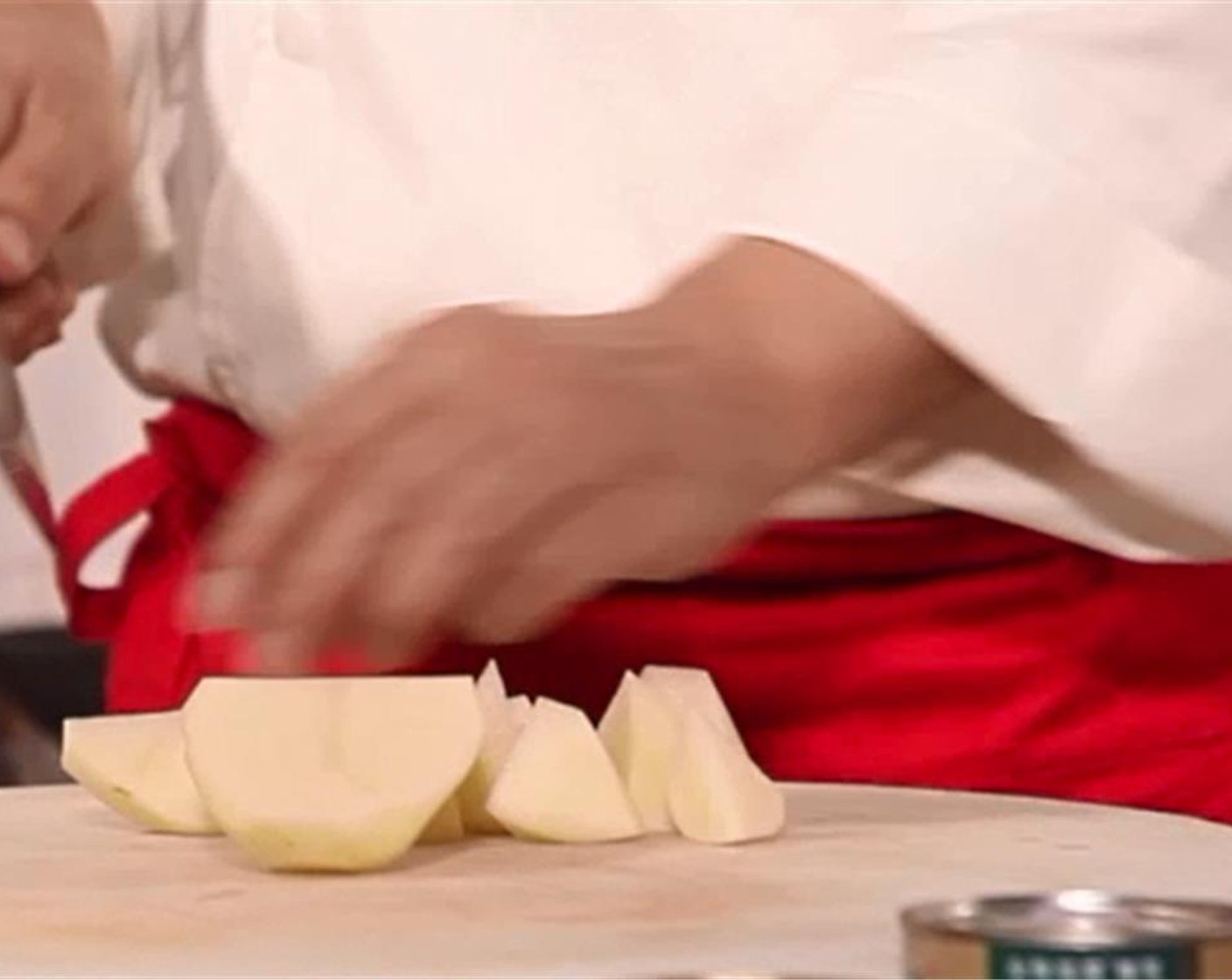 step 1 Wash and dice the Potato (1/2 cup). Set aside.