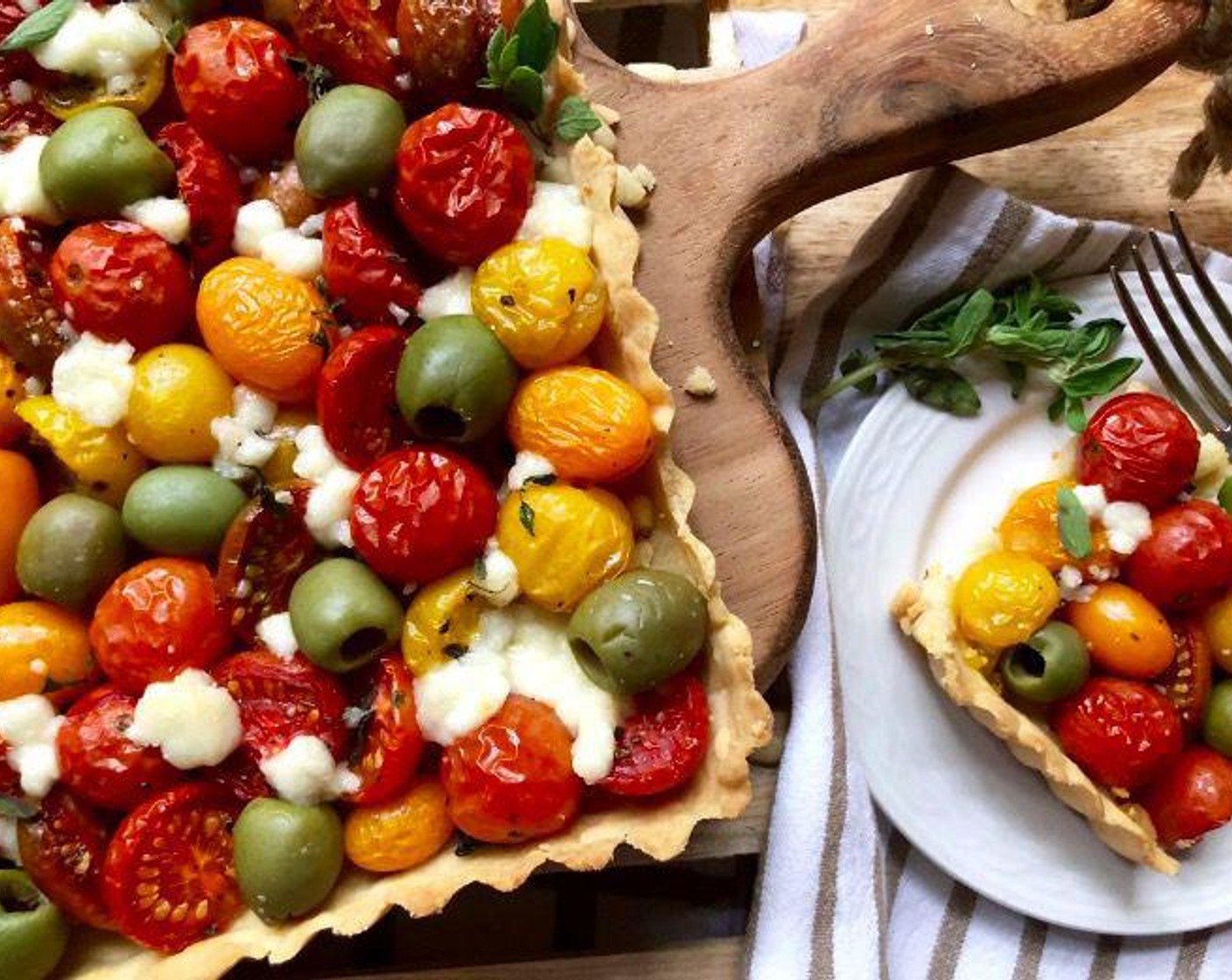 Summer or Anytime Tomato and Olive Tart