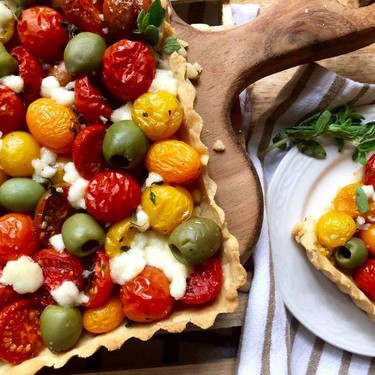 Summer or Anytime Tomato and Olive Tart Recipe | SideChef