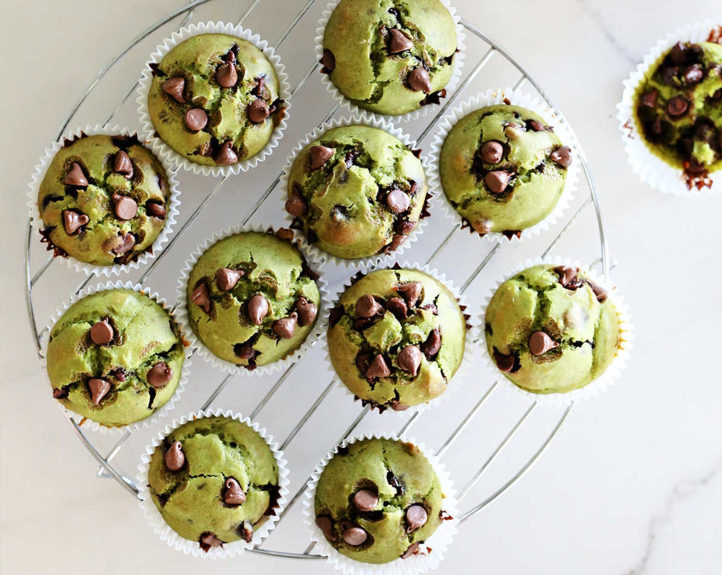 Spinach Muffins with Chocolate Chips