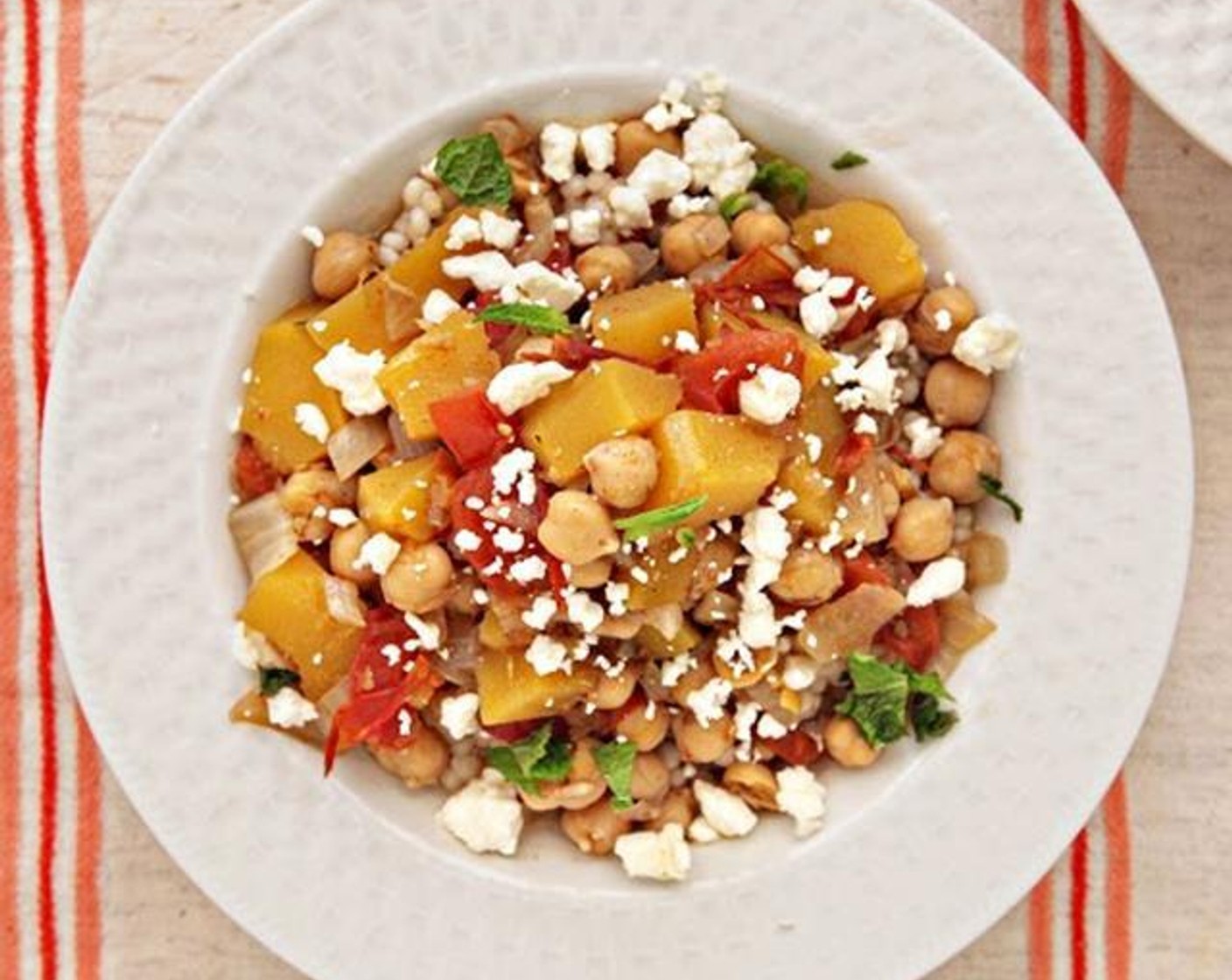 Acorn Squash and Chickpea Stew over Couscous