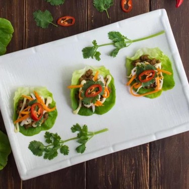 Lemongrass Pork Bahn Mi Lettuce Wraps Recipe | SideChef