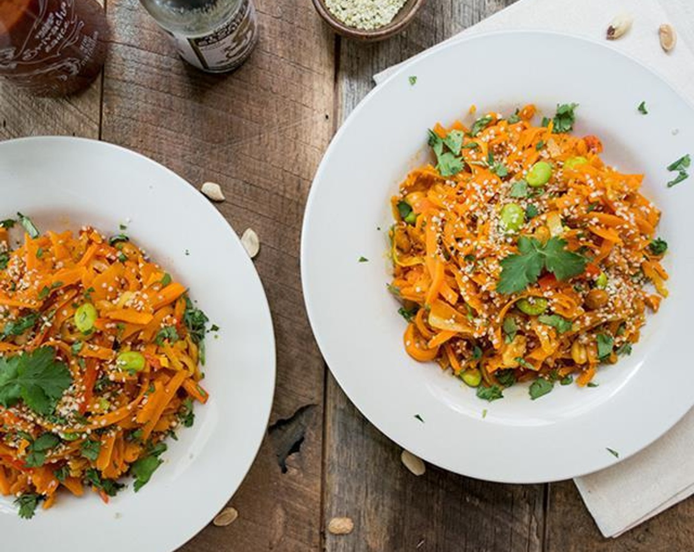 Sweet Potato Pad Thai With Sriracha Sauce