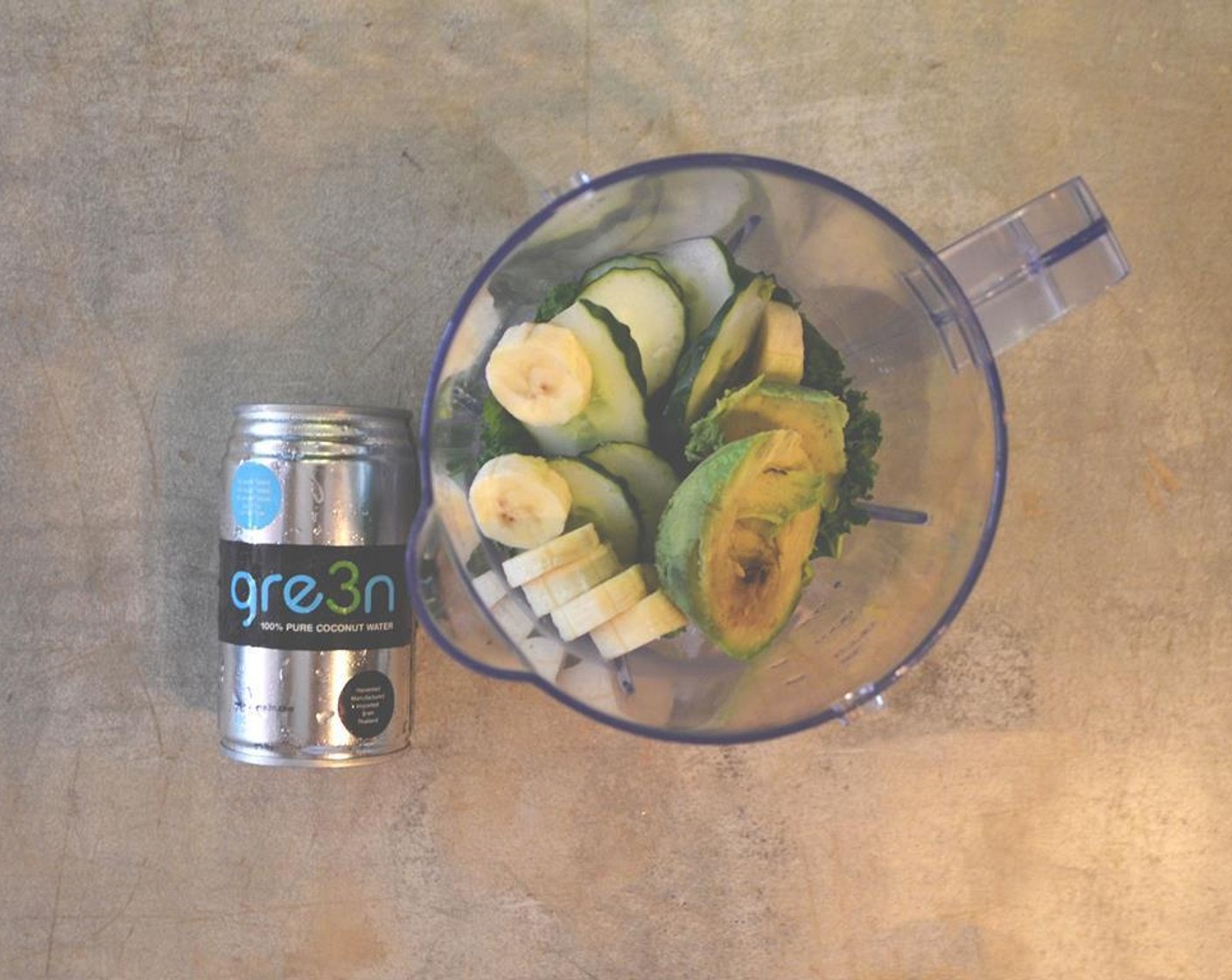 step 3 Add the Fresh Mint Leaves (2), Coconut Water (11.2 fl oz), 1/2 cup of coconut water ice cubes, and Honey (1 tsp) to the blender. Blend until smooth.