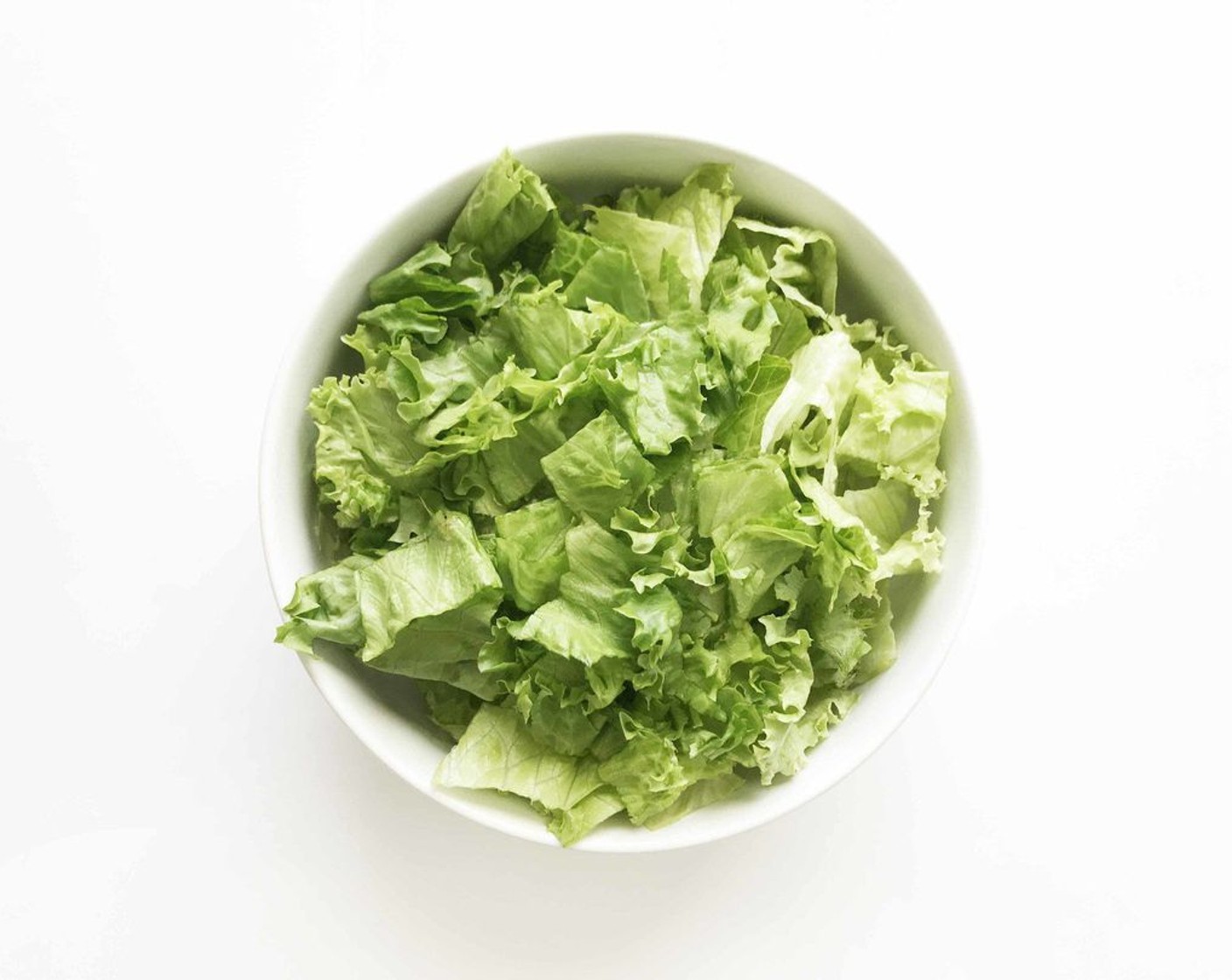 step 7 Place about 2 cups of Romaine Lettuce (8 cups) in each bowl or plate.