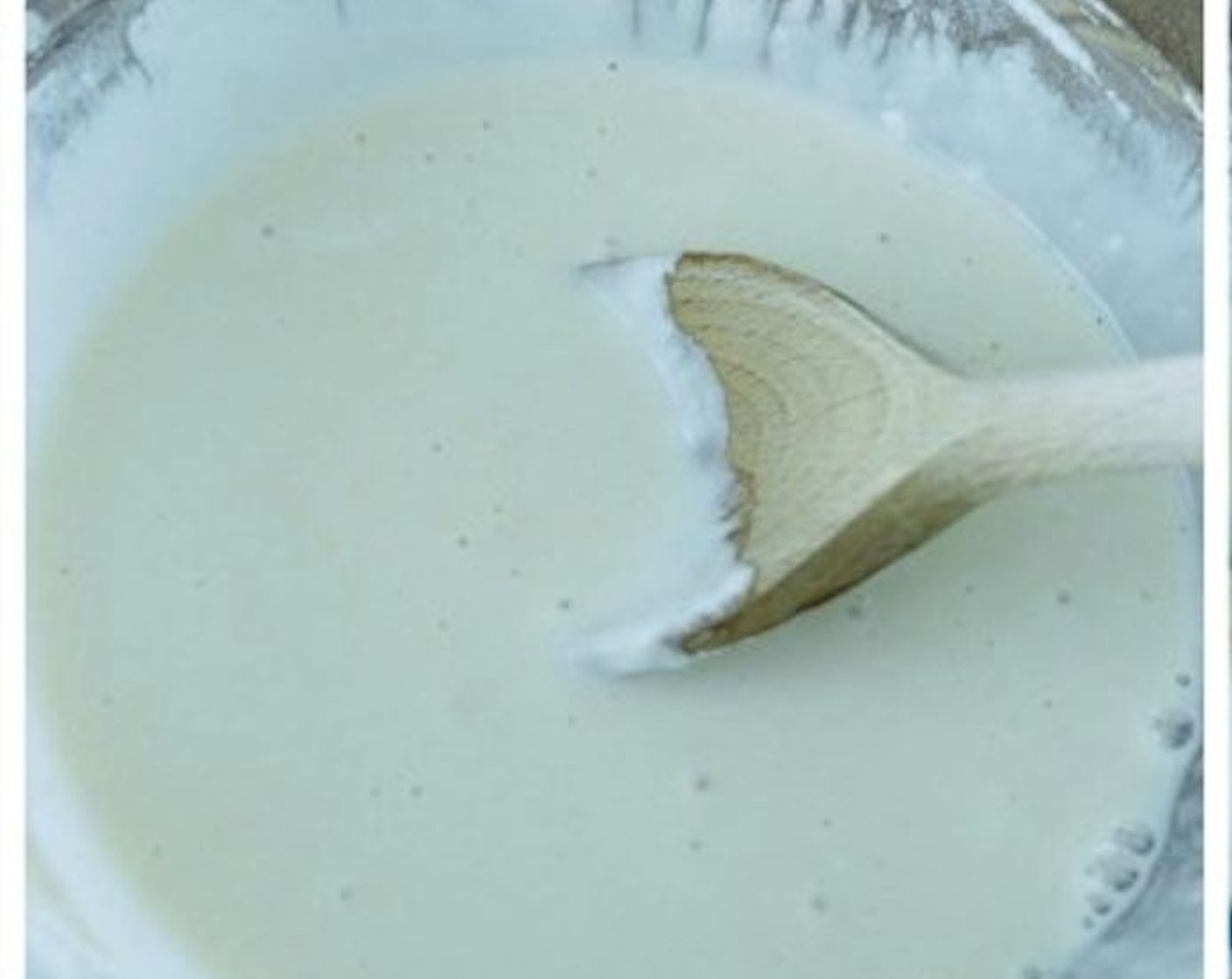 step 1 Mix All-Purpose Flour (1 cup) and Sweet Glutinous Rice Flour (1 2/3 Tbsp) together into a bowl. Then add in Water (1 cup), mix it until smooth.
