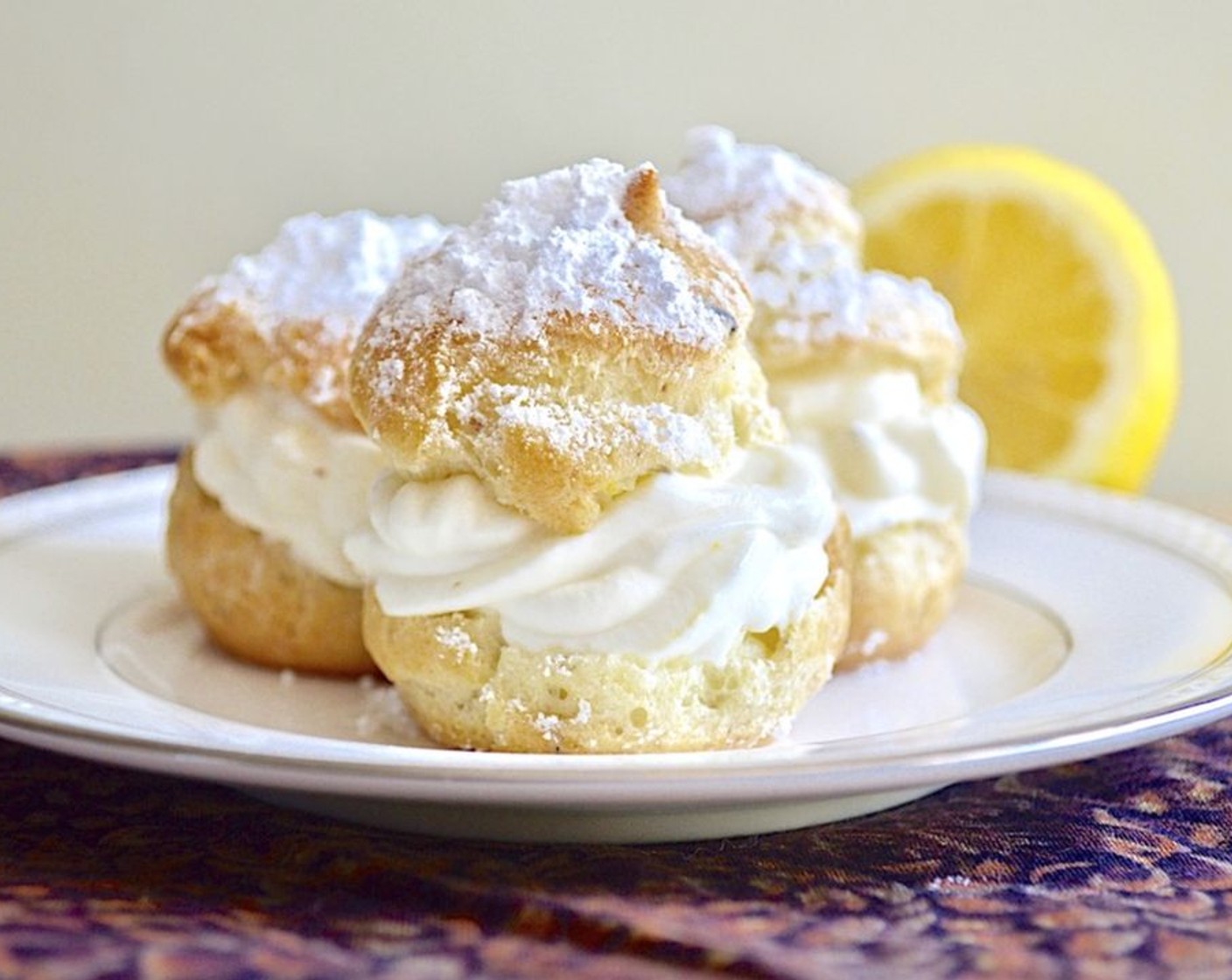 Lemon Lavender Cream Puffs