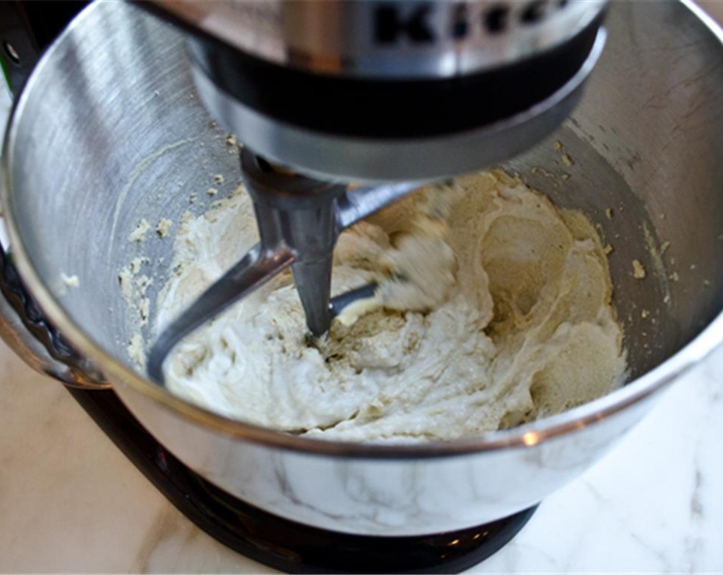 step 4 Beat in the Low-Fat Plain Yogurt (1 cup). The batter will look grainy.