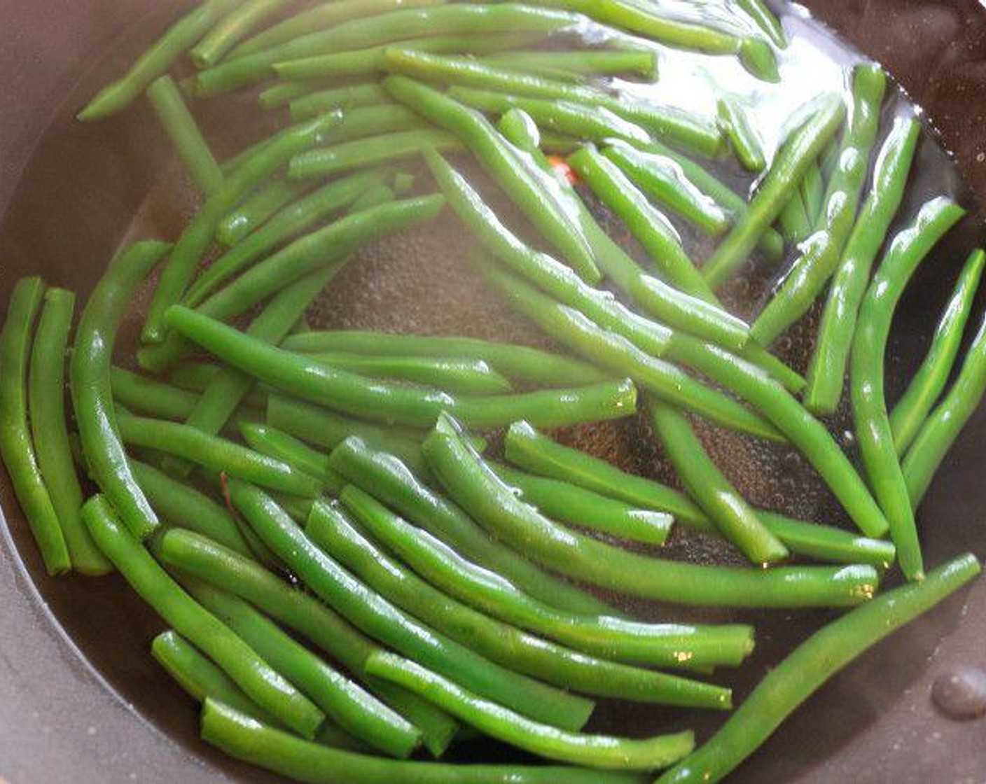 step 5 Trim and blanch Green Beans (4 cups) briefly, drain, shock in ice water.