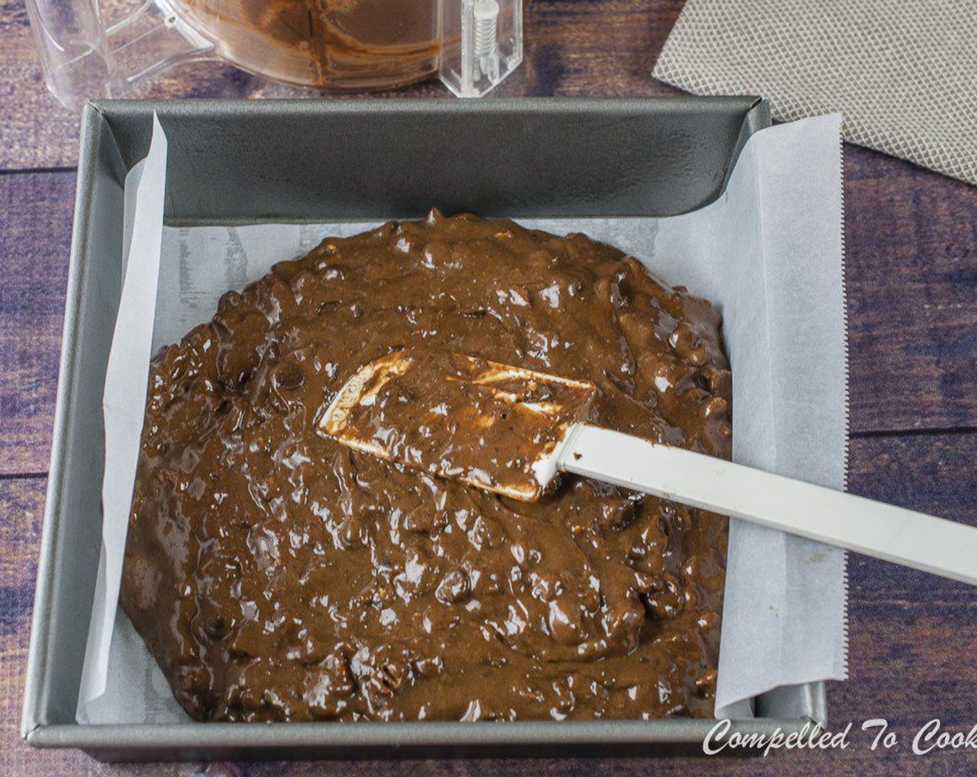 step 7 Pour and spread evenly into prepared pan.