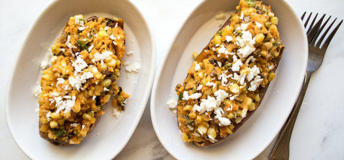 Stuffed Sweet Potatoes With Okra Recipe SideChef