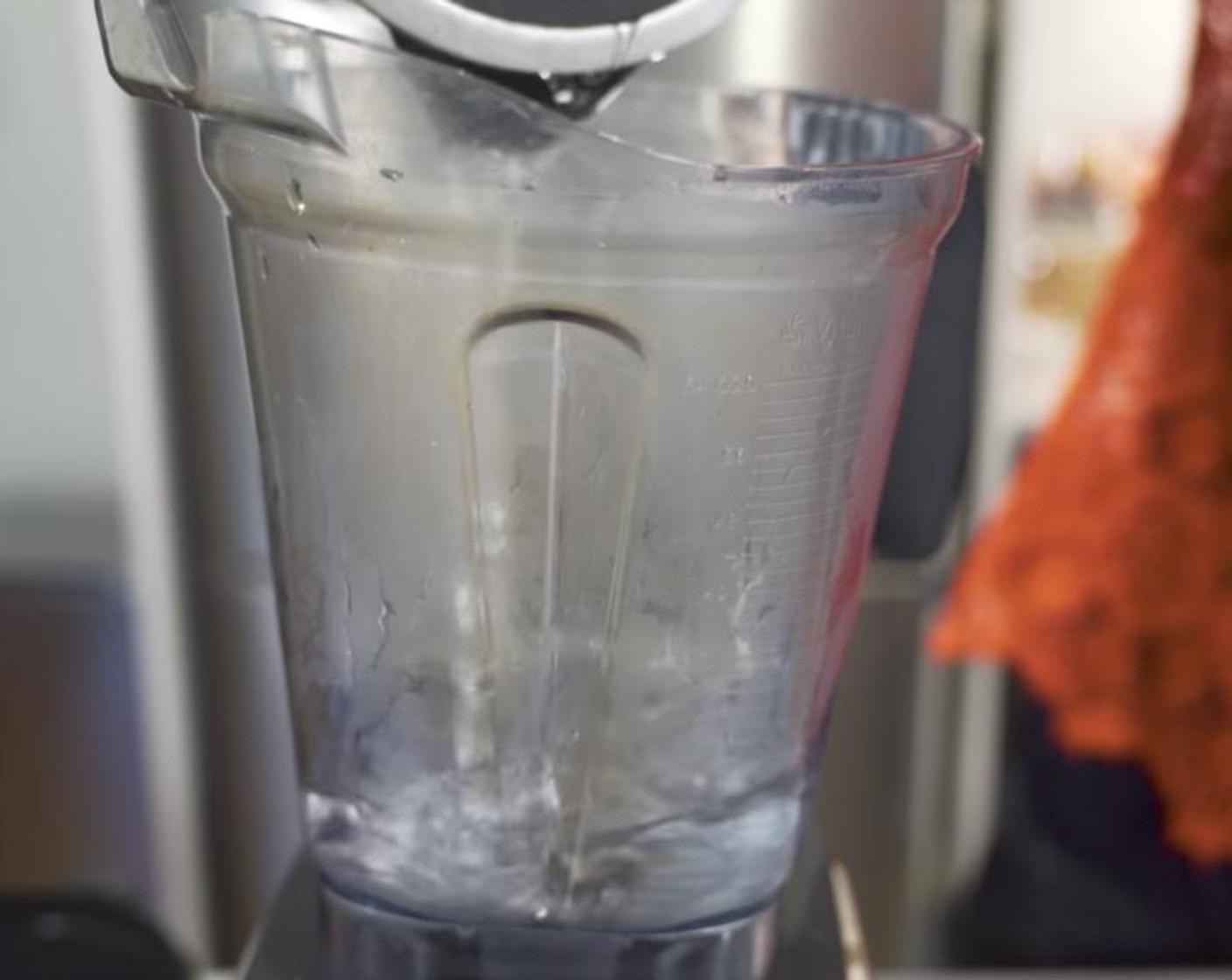 step 1 Add Water (2 cups) to your blender.