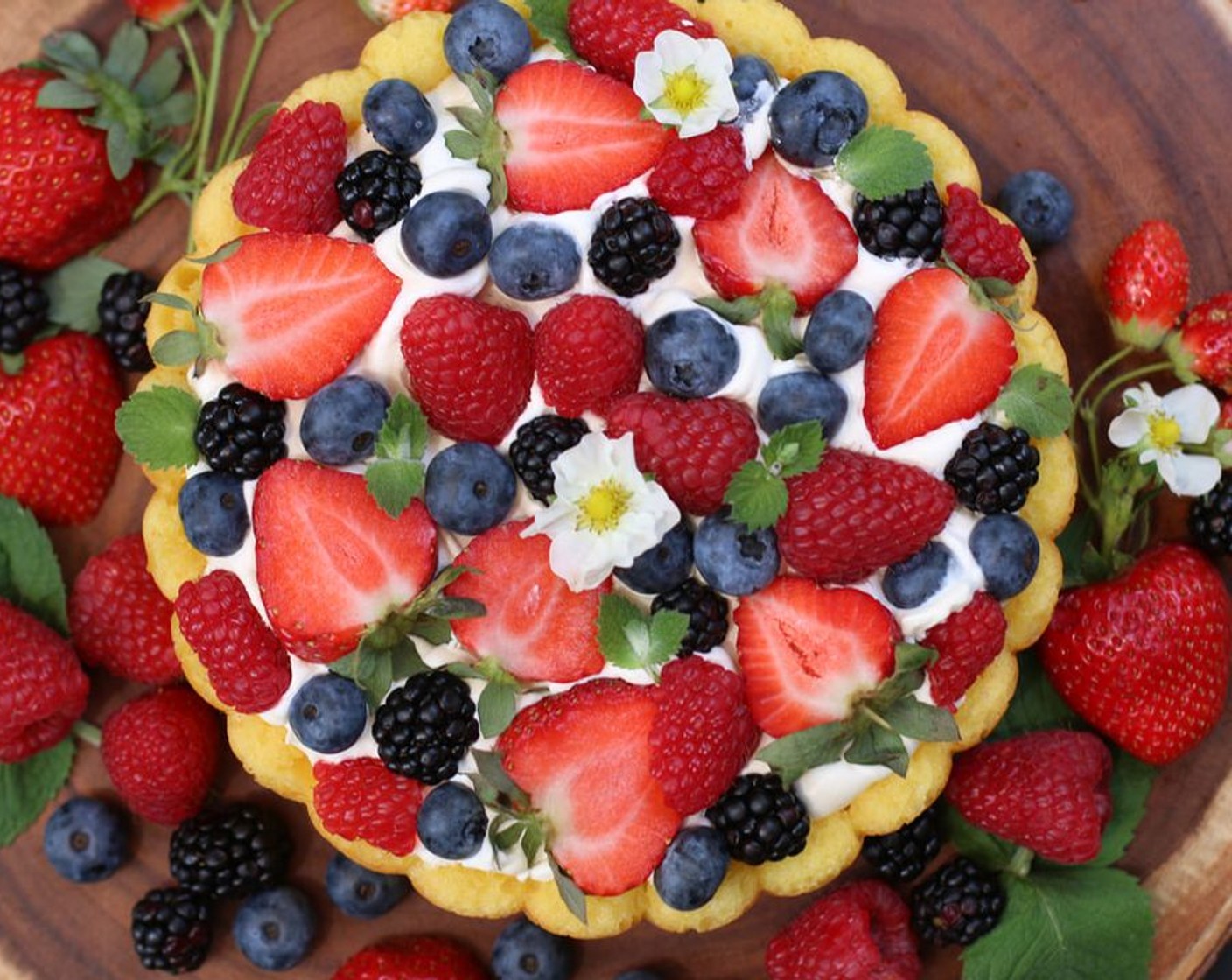 Summer Berry Charlotte Cake