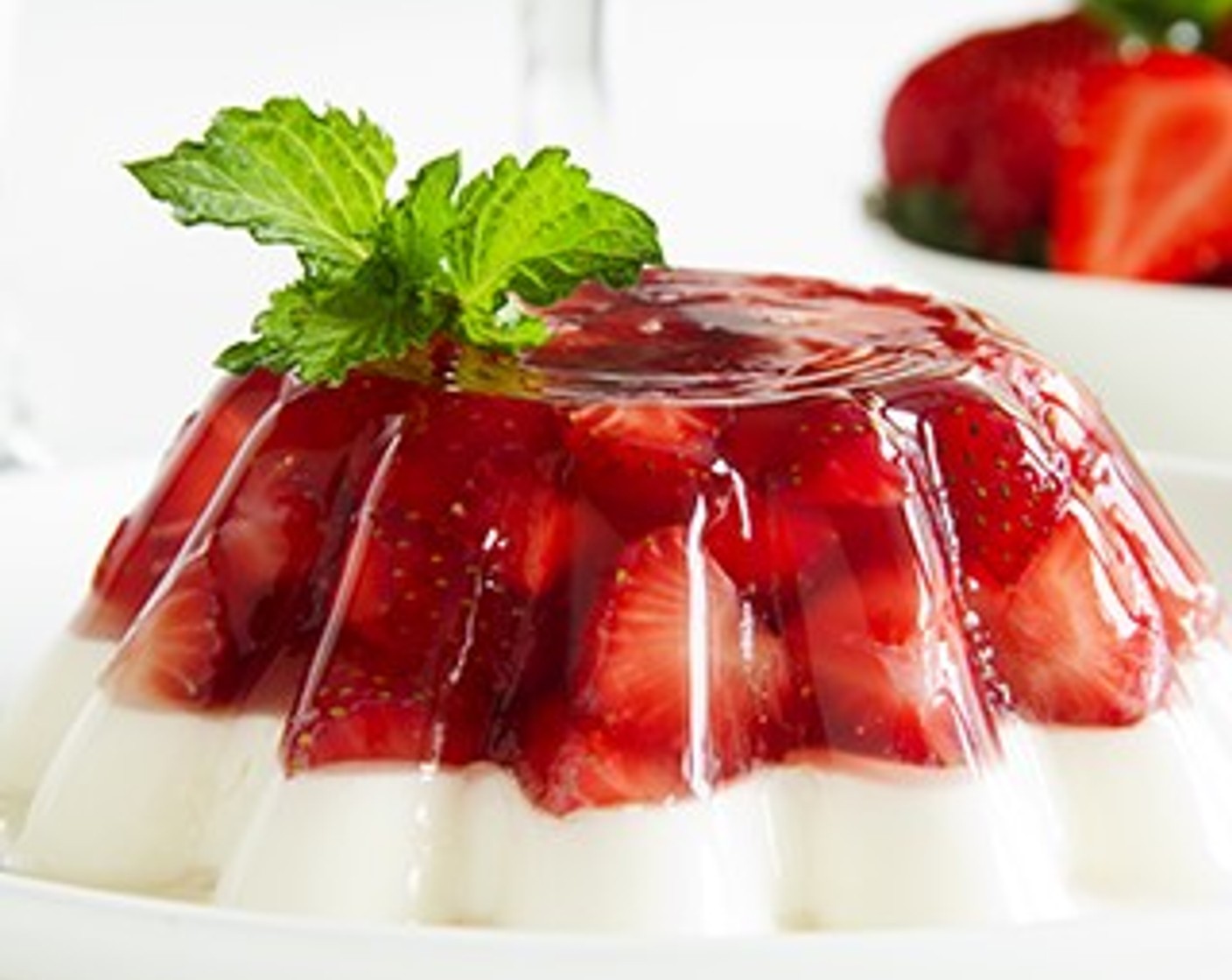 Gelatin with Strawberries