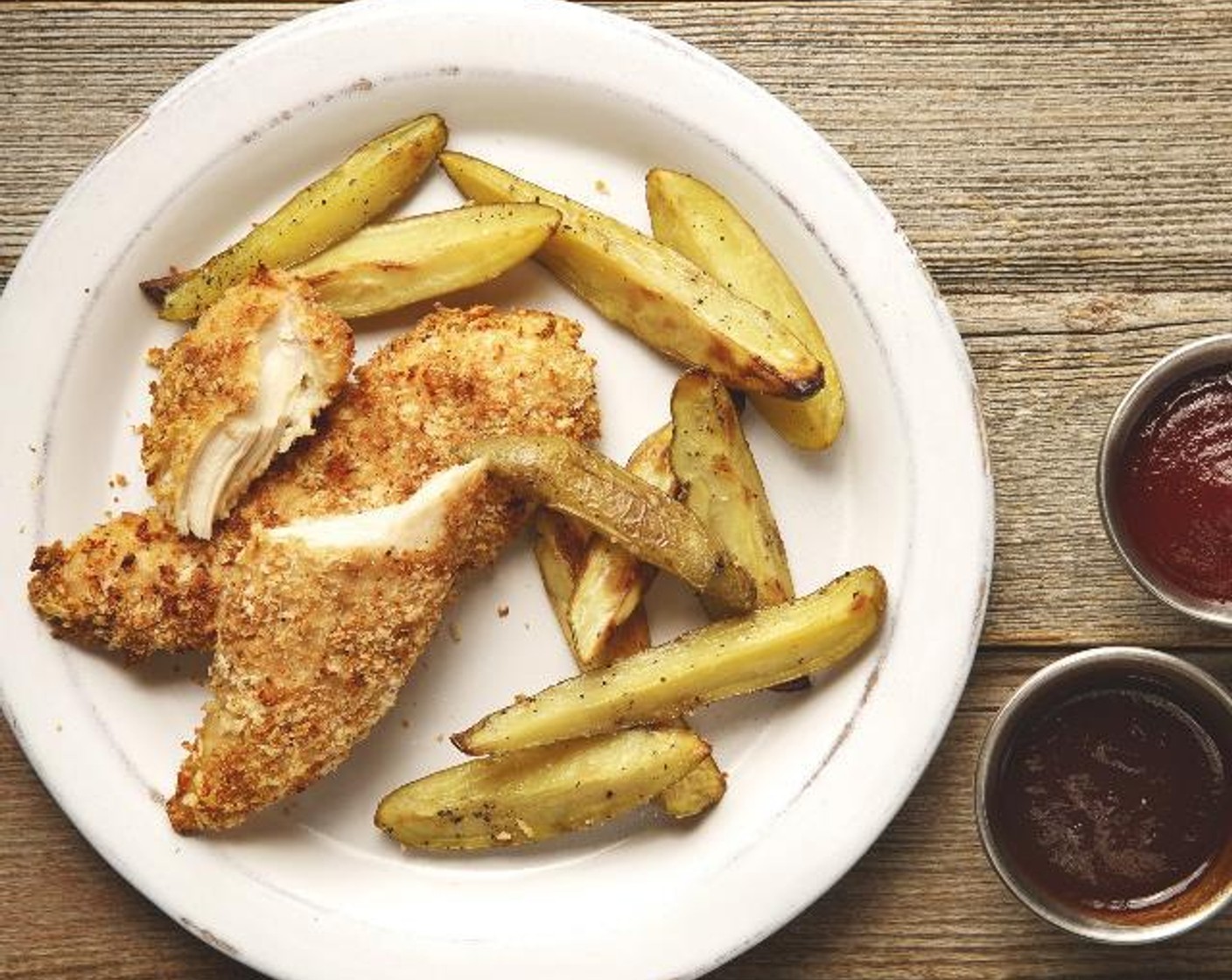 Kids Chicken Tenders with Baked French Fries Recipe