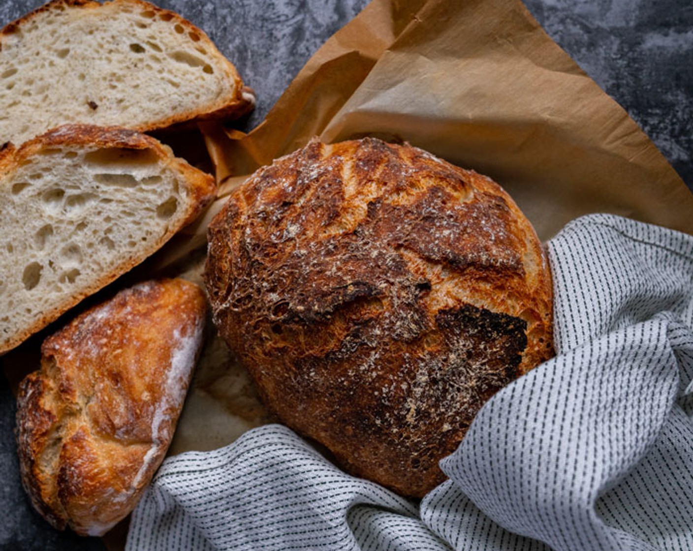 3 Ingredient No-Knead Vegan Bread