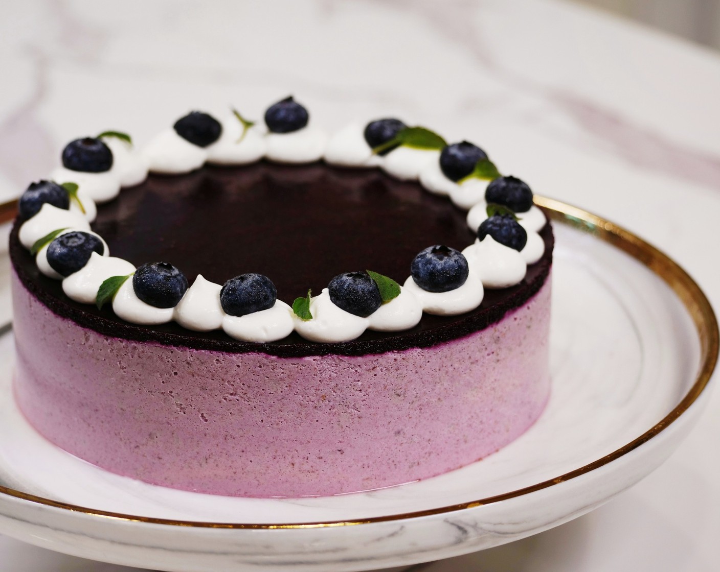 Blueberry Yogurt Cream Cake