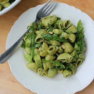 Lemony Pesto Pasta Salad Recipe | SideChef
