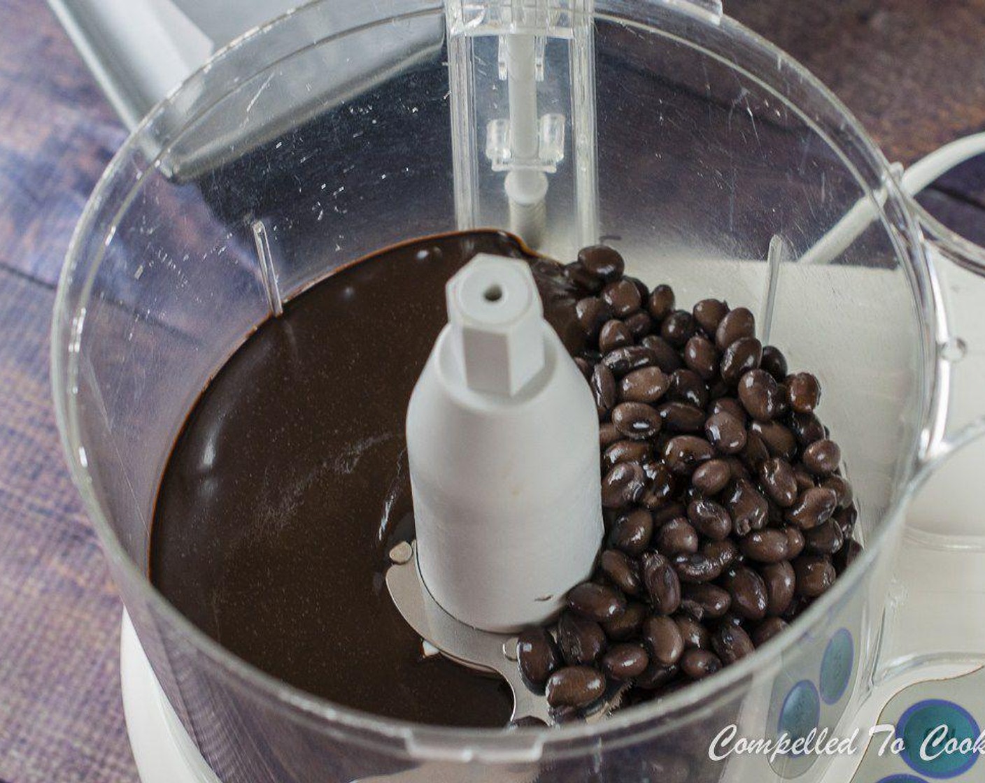 step 4 In a food processor combine GOYA® Black Beans (1 cup) and melted chocolate and blend until smooth, 2-3 minutes, scraping sides once or twice.