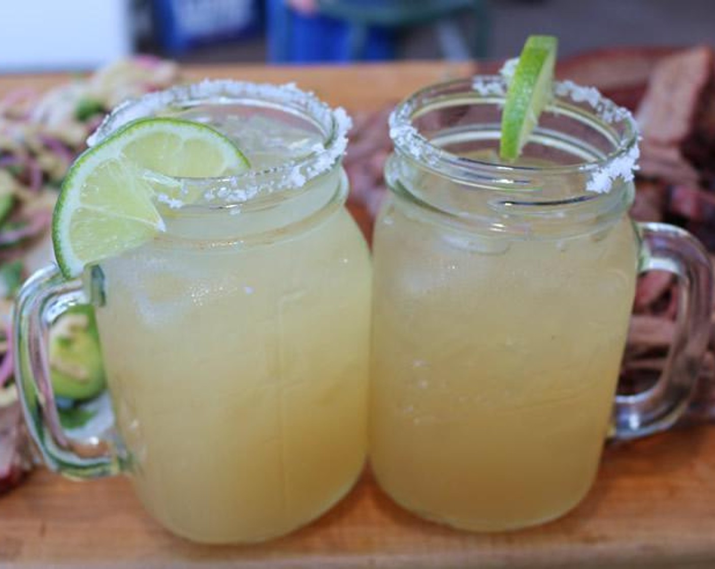 step 4 Pour into a Margarita glass, rimmed with Coarse Salt (to taste). Serve and enjoy!