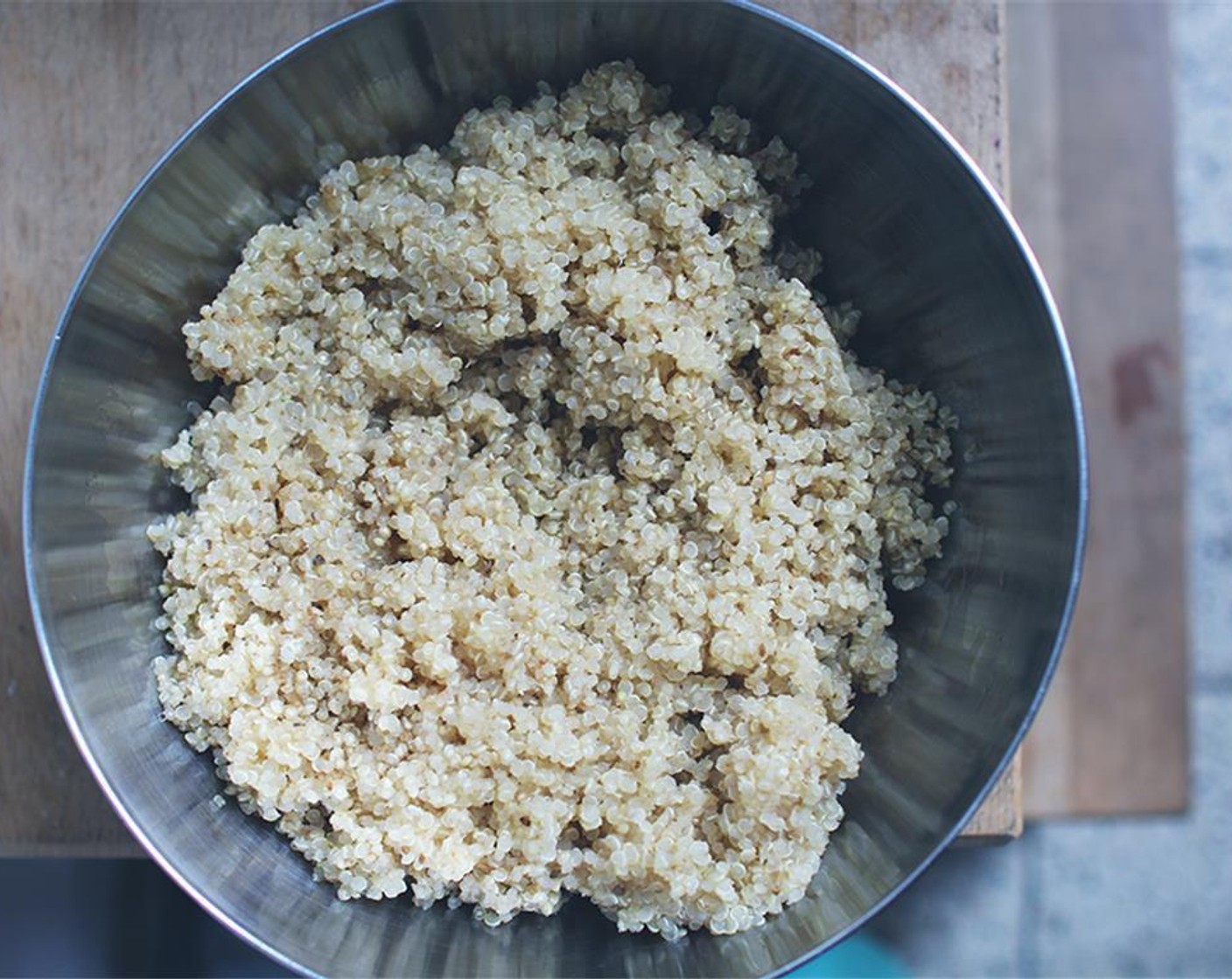 step 2 Don't forget to season the quinoa with some Salt (to taste) and if you want to add a little Olive Oil (as needed) in there you can do that too.