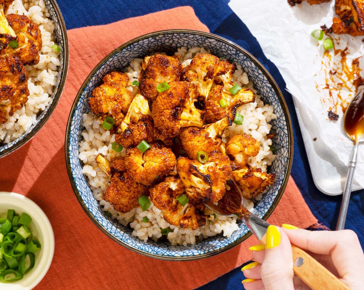 6-Ingredient BBQ Roasted Cauliflower Bowl