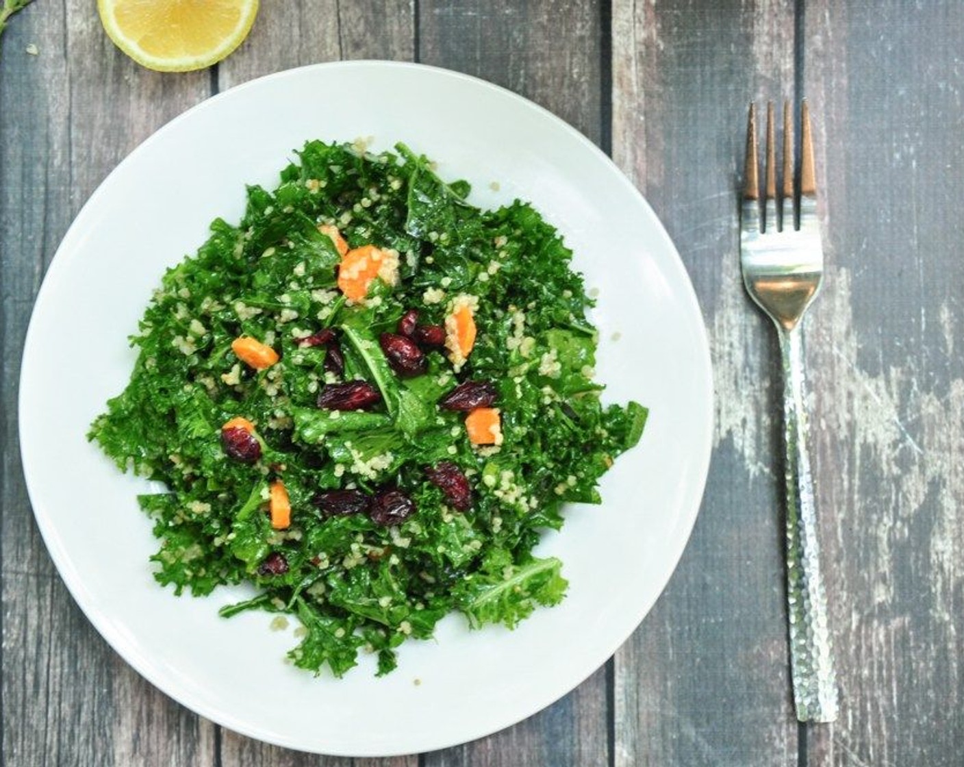 Kale Quinoa Salad with Oregano Lemon Vinaigrette