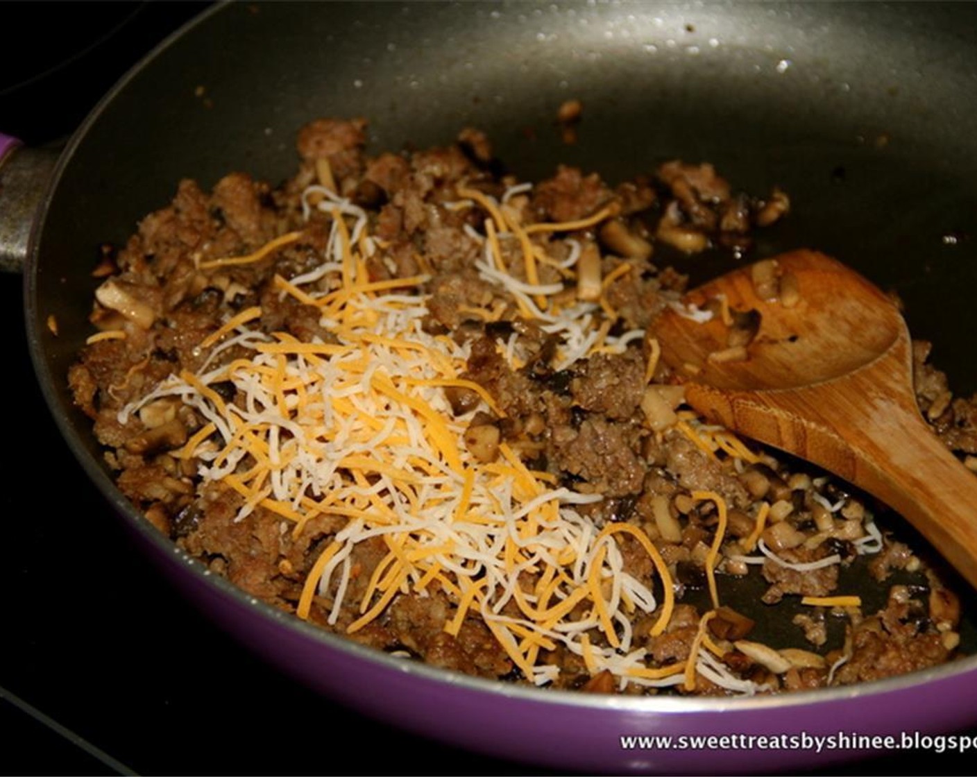 step 6 Add Salt (to taste) and Ground Black Pepper (to taste). Remove from heat. Stir in Cheese (1/2 cup).