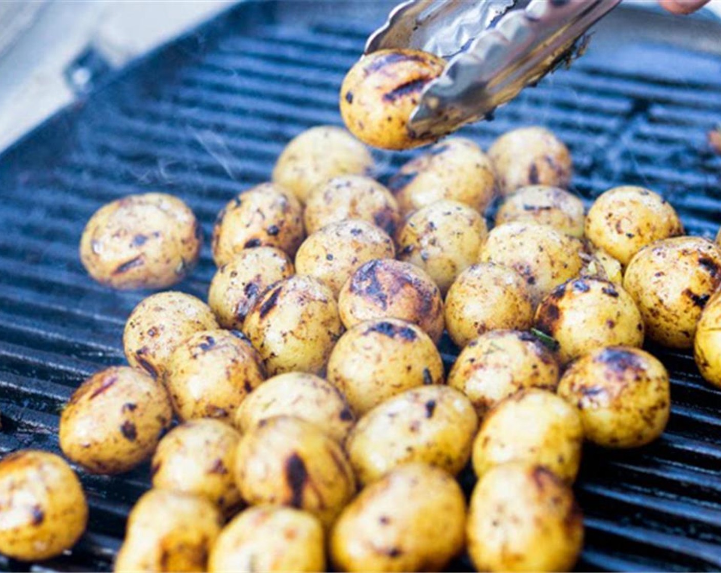 step 7 Grill the potatoes until nicely charred.