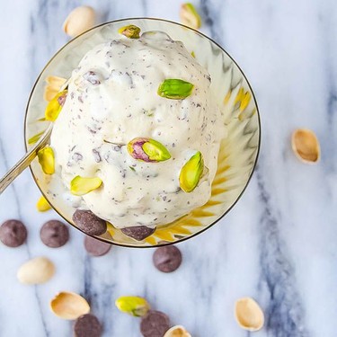 Pistachio Chip Green Tea Ice Cream Recipe | SideChef