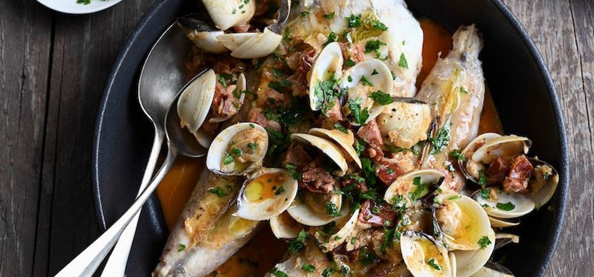 Monkfish with Citrus, Chorizo, and Clams Recipe | SideChef