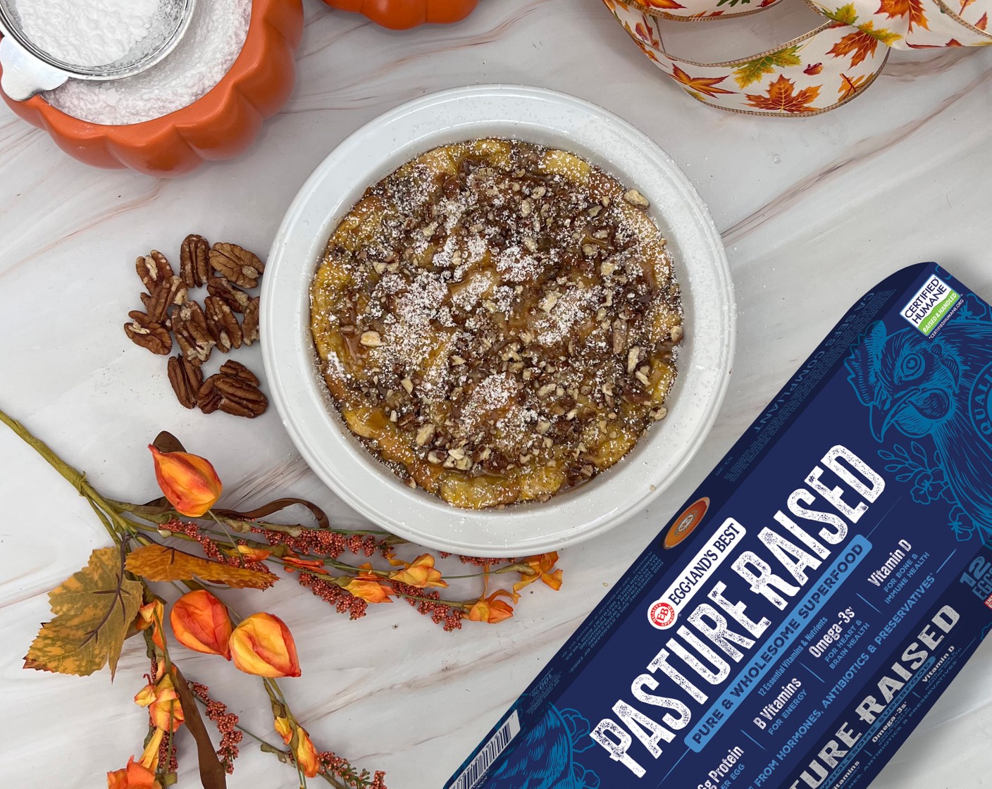 Pumpkin Pecan Bread Pudding