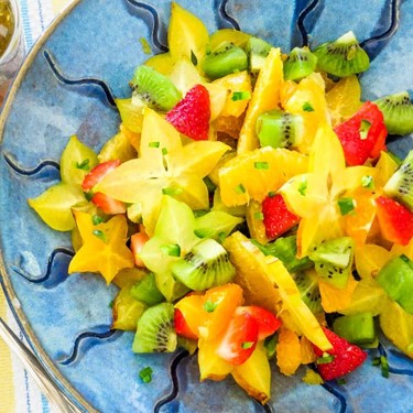 Tropical Fruit Salad with Sweet 'n Spicy Dressing Recipe | SideChef