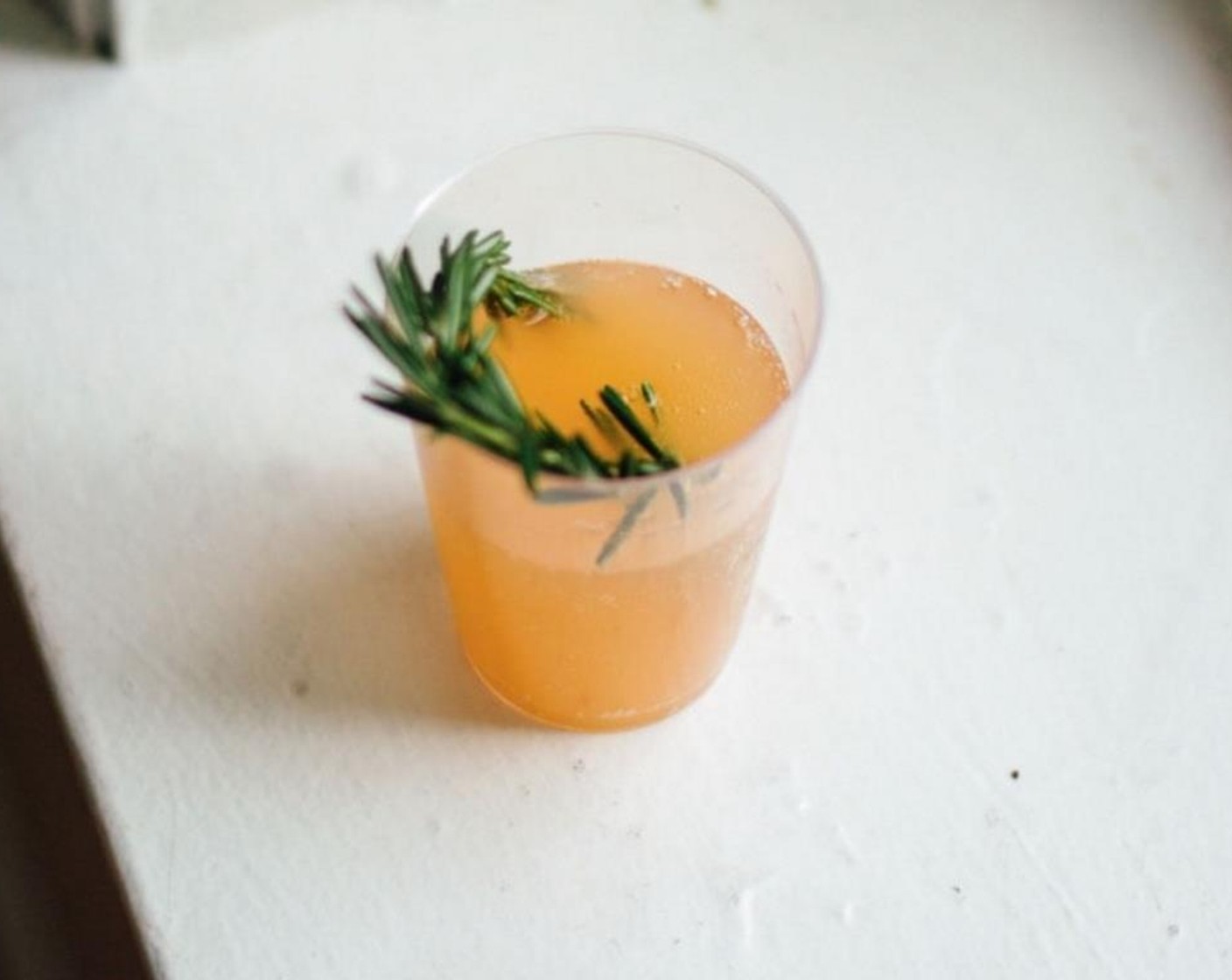 step 3 Top off with Champagne (to taste) and garnish with Fresh Rosemary (to taste).