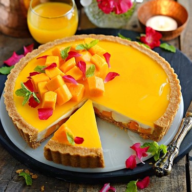 No-Bake Mango Mascarpone Tart Recipe | SideChef