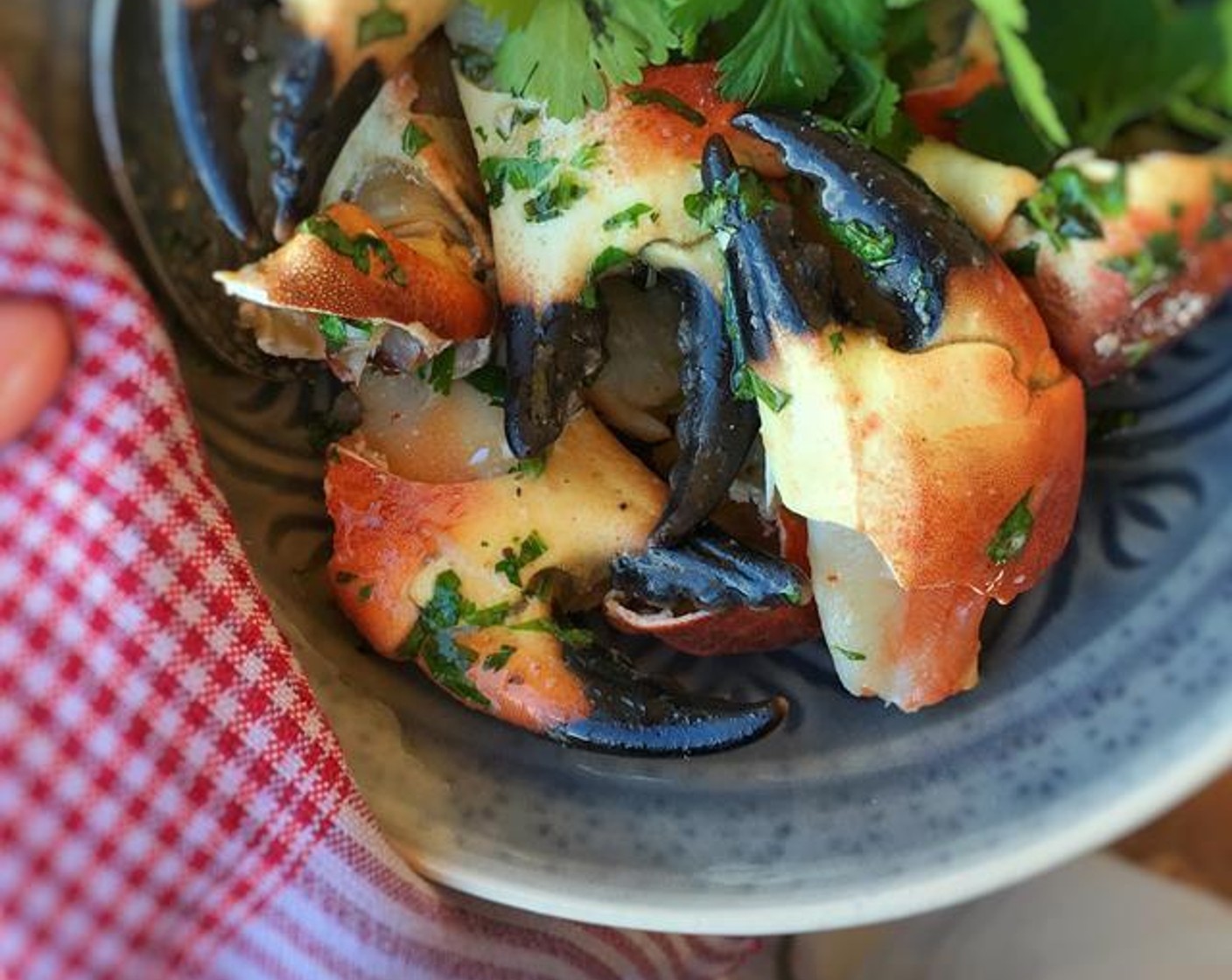 Stone Crab Claws with Cilantro Butter