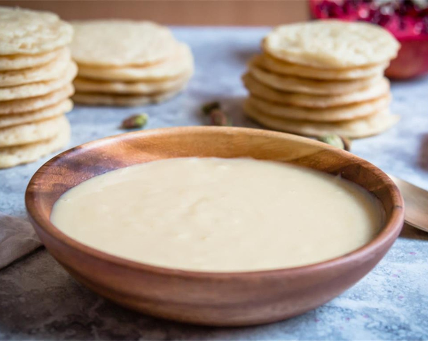 step 2 Add the Baking Powder (1/2 Tbsp) and blend again for a few seconds. Leave the batter for about 30 minutes to allow the yeast to proof and blend again for a few seconds.