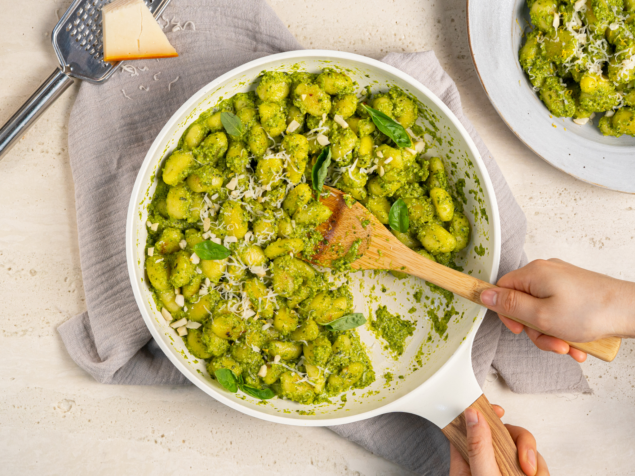 Goat Cheese Gnocchi with Macadamia Pesto Recipe | SideChef